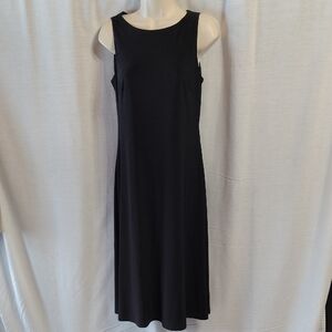 Anne Klein Classic Black Sleeveless Midi Dress